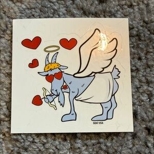 GOAT USA Kids Angel Goat Sticker - White and Red
